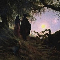 Home i dona contemplant la lluna. C.D. Friedrich