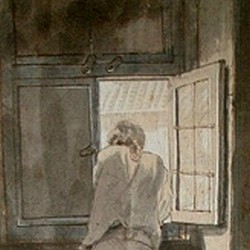 Goethe a la finestra de casa seva al Corso de Roma - J. Tischbein