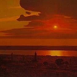 Red Sunset on the Dnieper -  Arkhip Ivanovich Kuindzhi