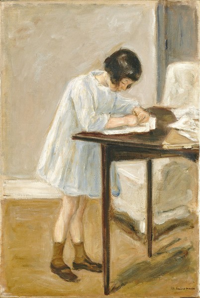 Die Enkelin beim Schreiben – Max Liebermann