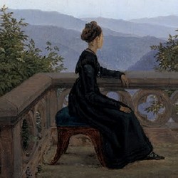 Frau auf dem Söller - Karl Gustav Carus