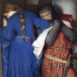 Hellelil and Hildebrand, the Meeting on the Turret Stairs - Frederic William Burton