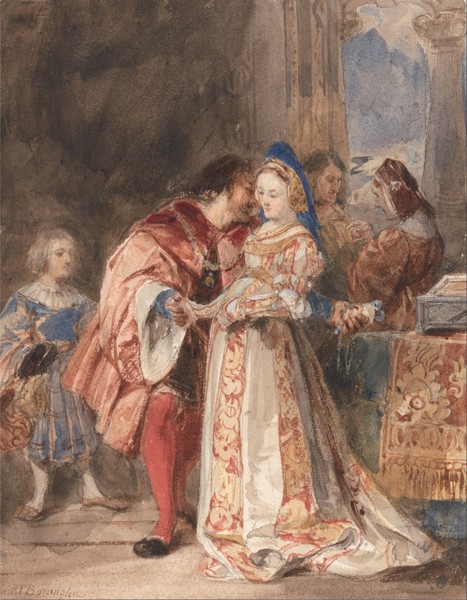 Portia and Bassanio  Richard Parkes Bonington