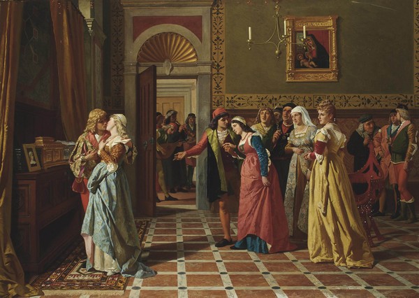Bassanio winning the heart of Portia, The Merchant of Venice - Antonio Ermolao Paoletti