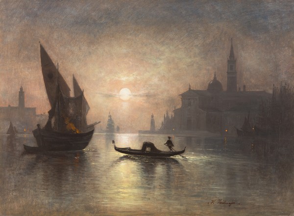 Vollmond über der Lagune von Venedig - Karl Heilmayer
