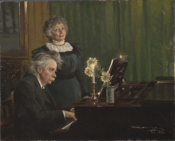  Edvard Grieg accompanying his Wife - Peder Severin Krøyer 