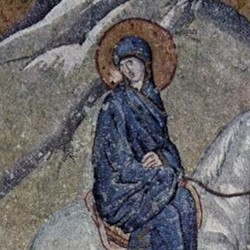 Mosaiken der Kirche Kahrié-Djami in Istanbul, Szene: Reise nach Bethlehem 